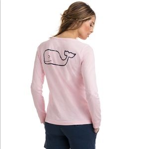 Long-Sleeve Whale Graphic Pocket Tee